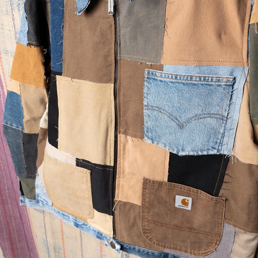 Custom patchwork carhartt chore jacket - image 4